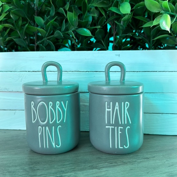 Rae Dunn Bath Rae Dunn Hair Ties Bobby Pins Holders Set Poshmark